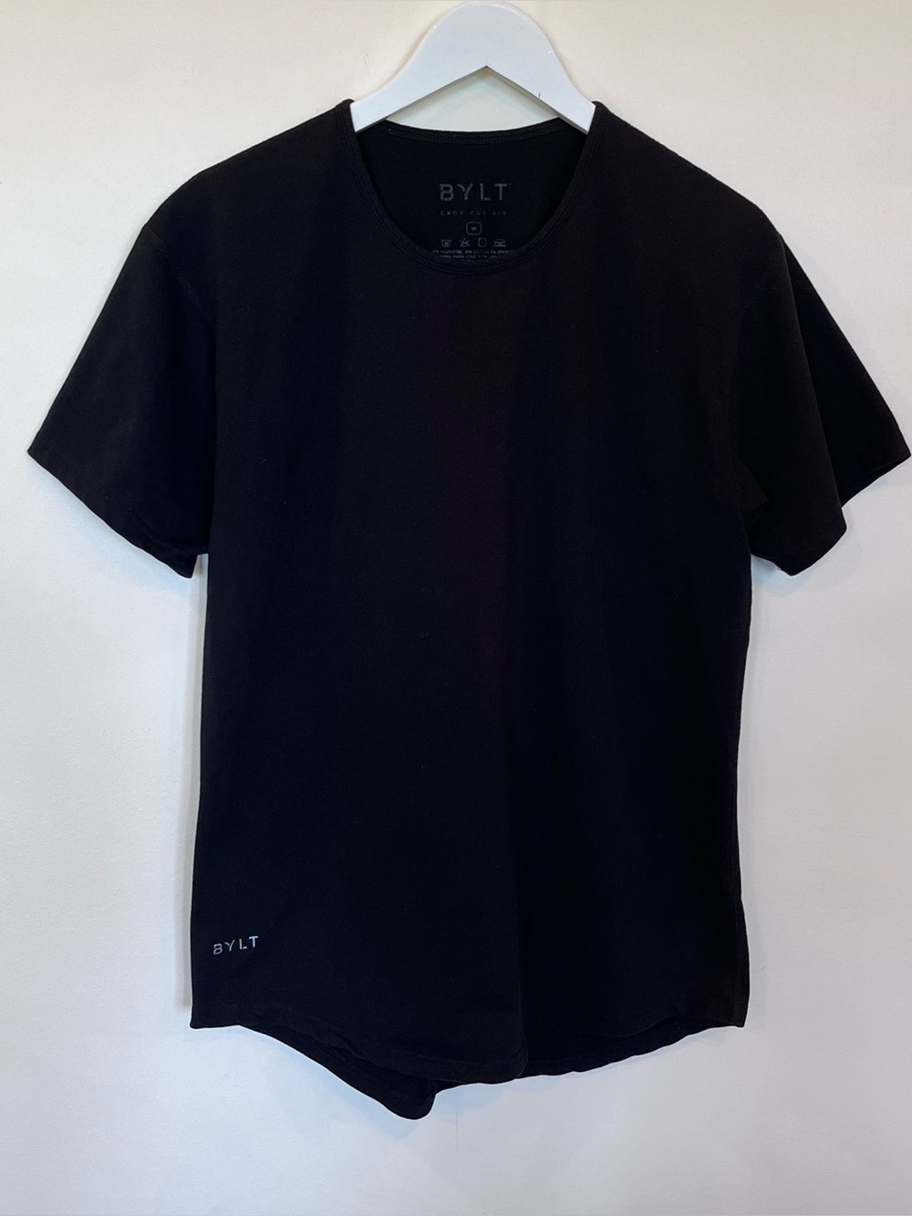 BYLT Black Drop Cut Short Sleeve Shirt Mens Medium